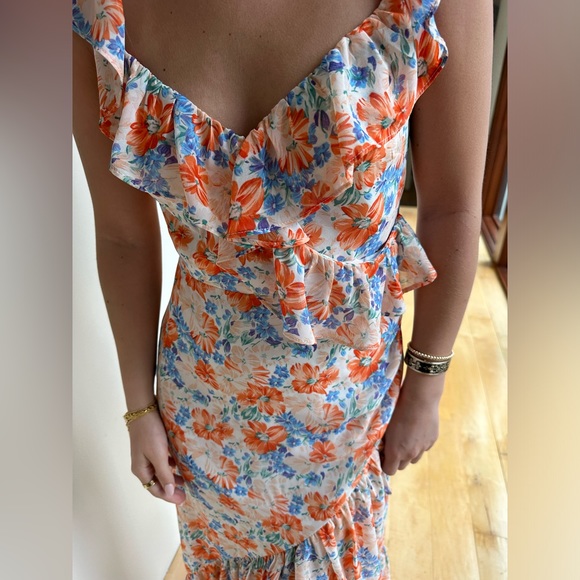 ASTR The Label Sweetheart Floral Ruffle Mido Dress size S - Picture 5 of 10